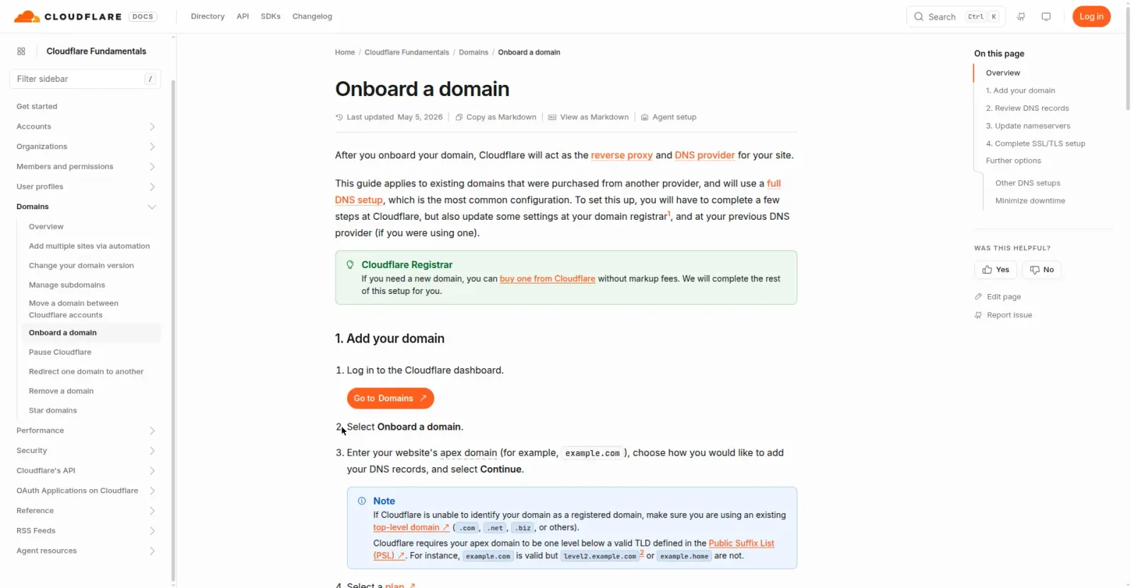 Cloudflare 官方接入文档:添加站点的四步流程