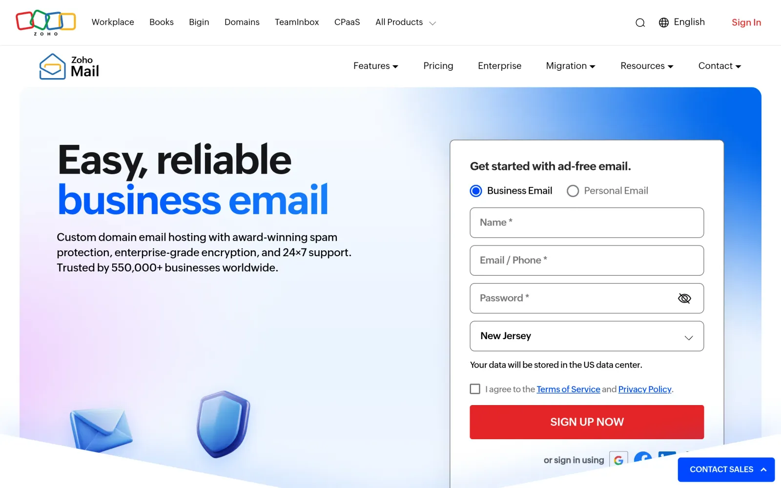 Zoho Mail 官网