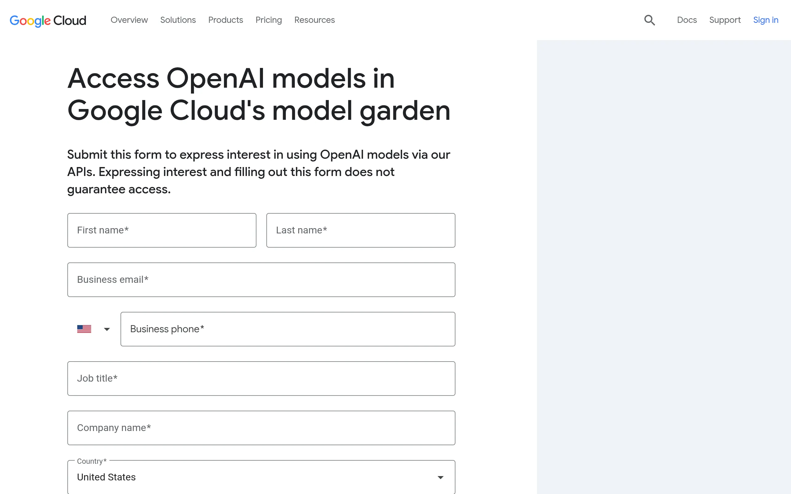 OpenAI 模型兴趣申请表：填完不保证能拿到资格