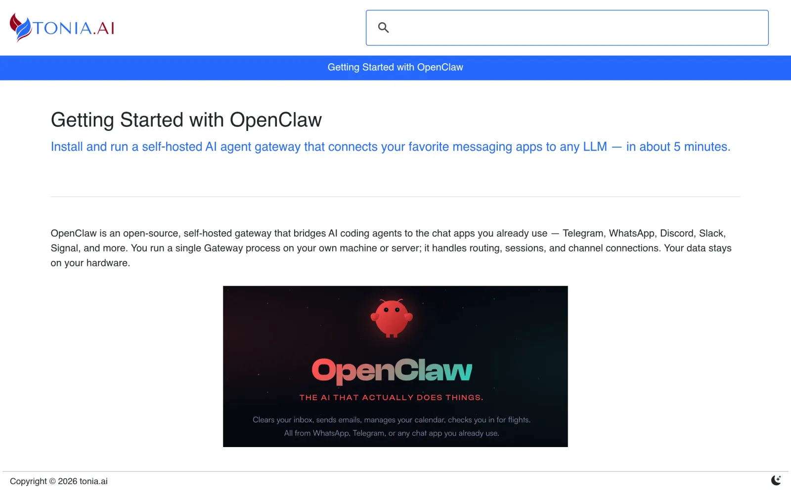 通道对照页:Gateway 端口 18789、Telegram 最快、WhatsApp 需 QR 配对