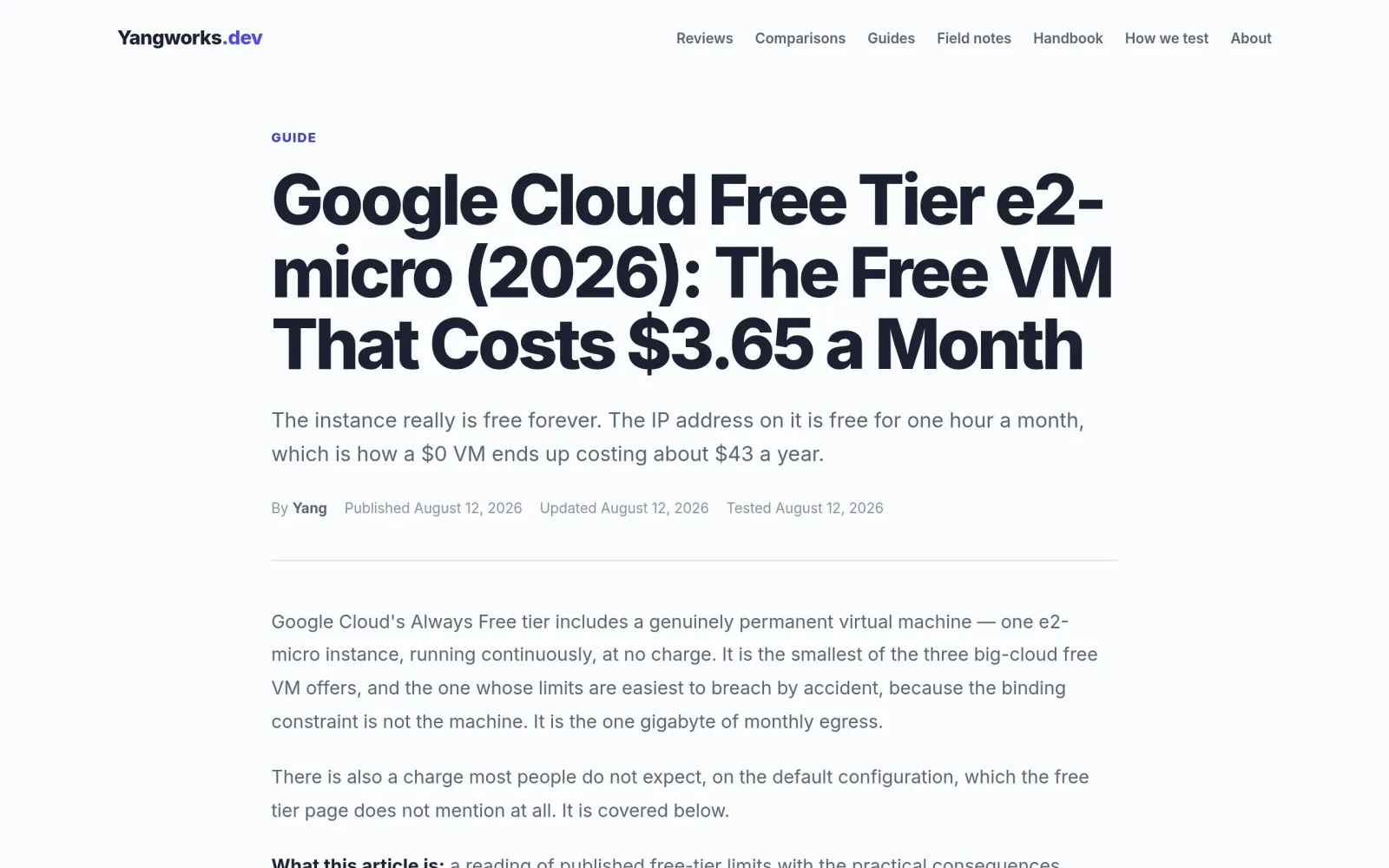 GCP free tier e2-micro explained: metered by time, not by instance