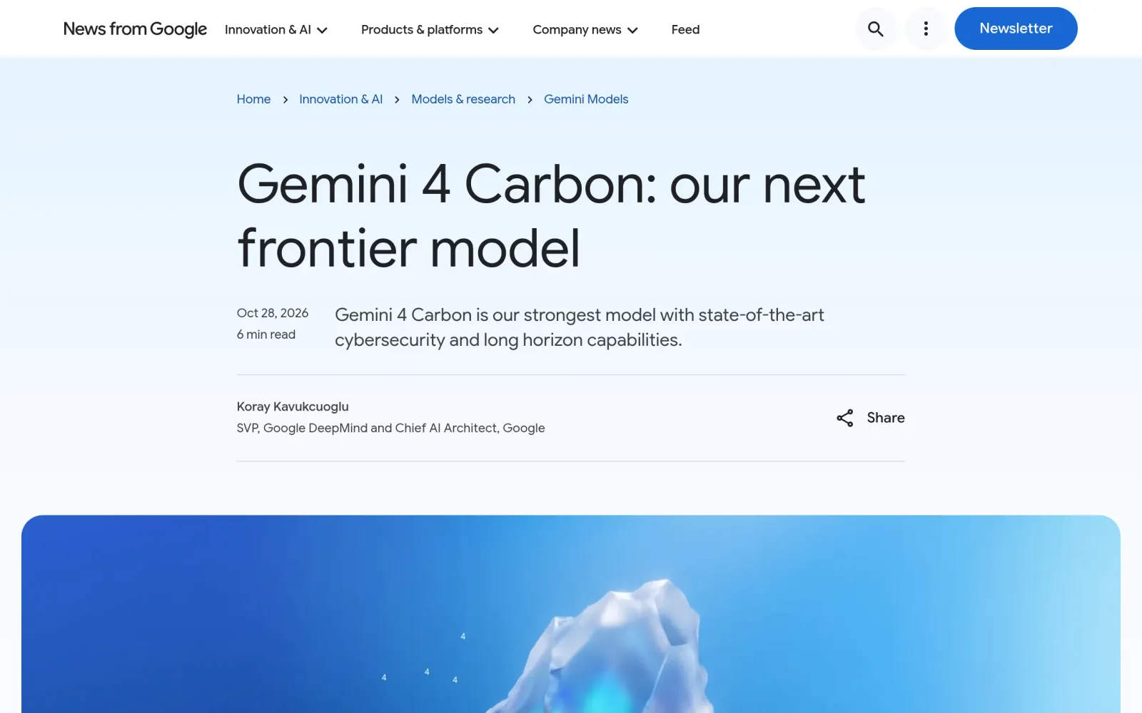 Google 官方公告:Gemini 4 Carbon,2026 年 10 月 28 日