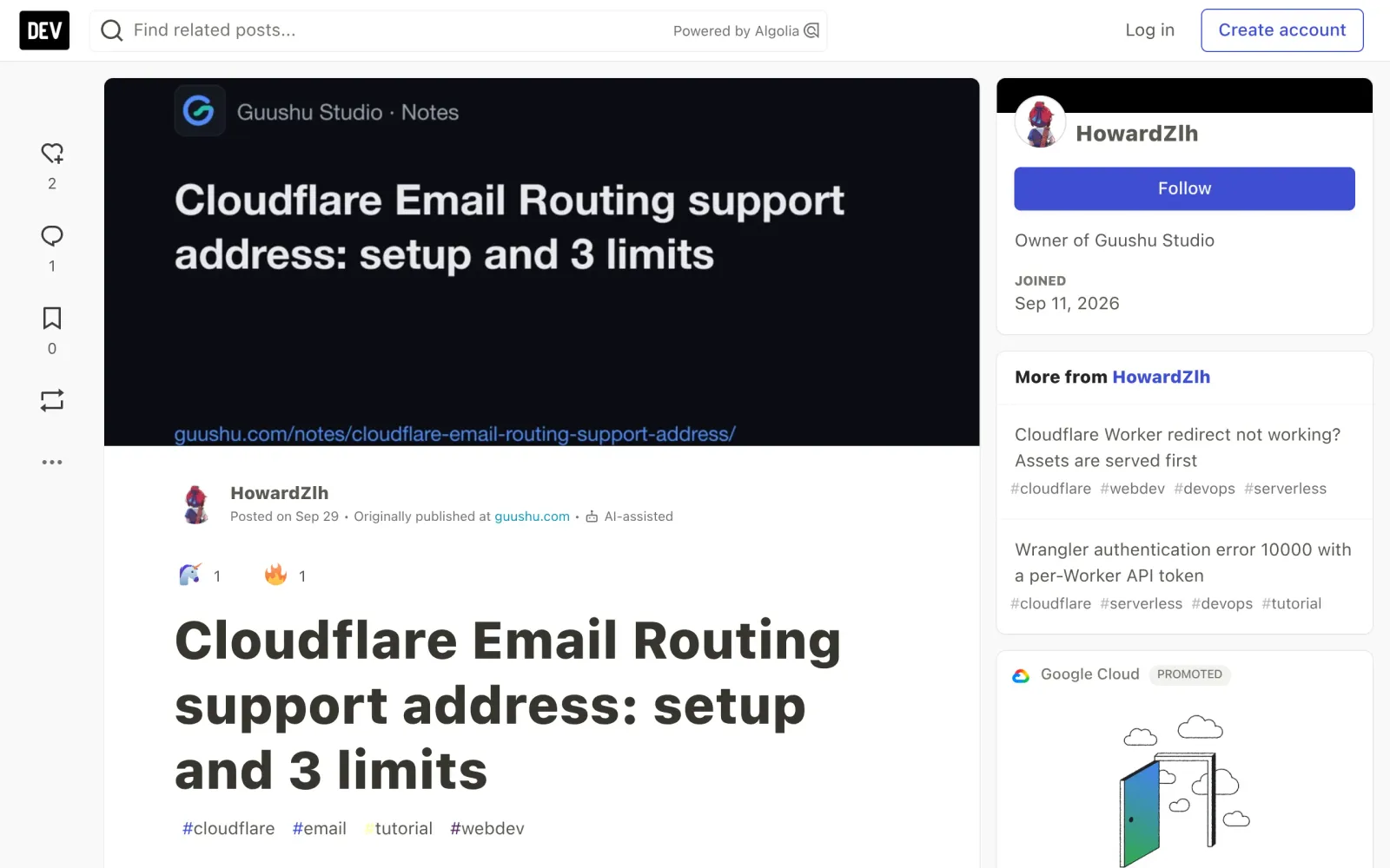 第三方教程：Cloudflare Email Routing 的 3 个限制