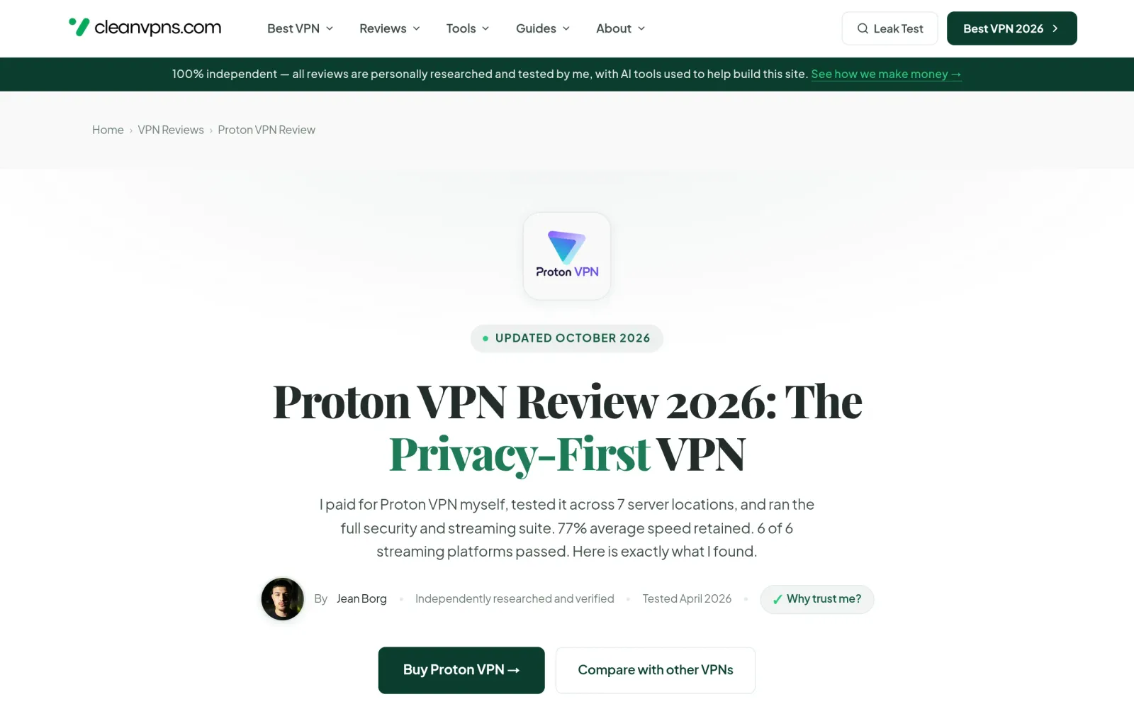 2026 年第三方实测:Proton VPN 免费档的限制与常见问题