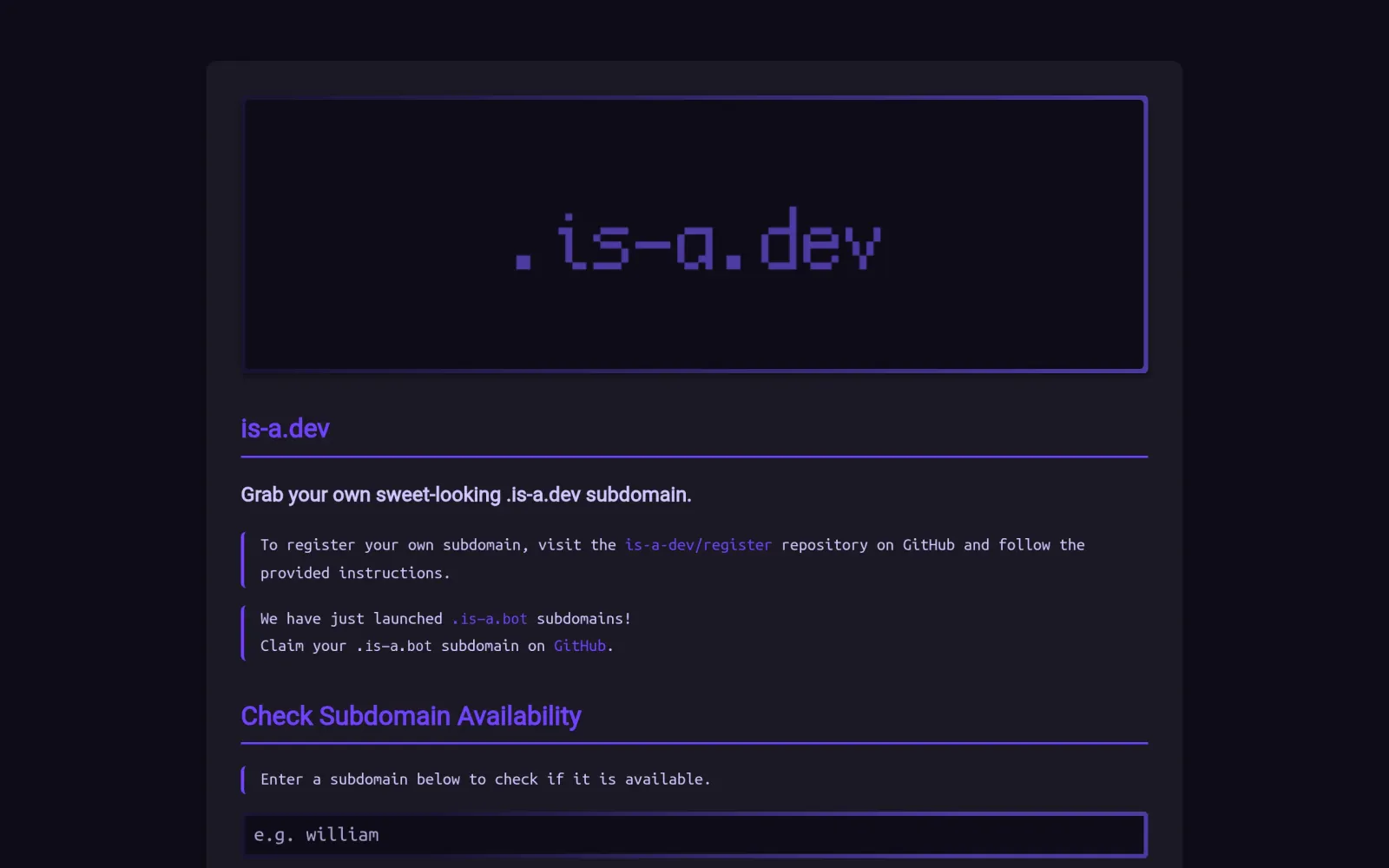 Get a Free .is-a.dev Subdomain: No Domain Purchase, Just One GitHub Pull Request