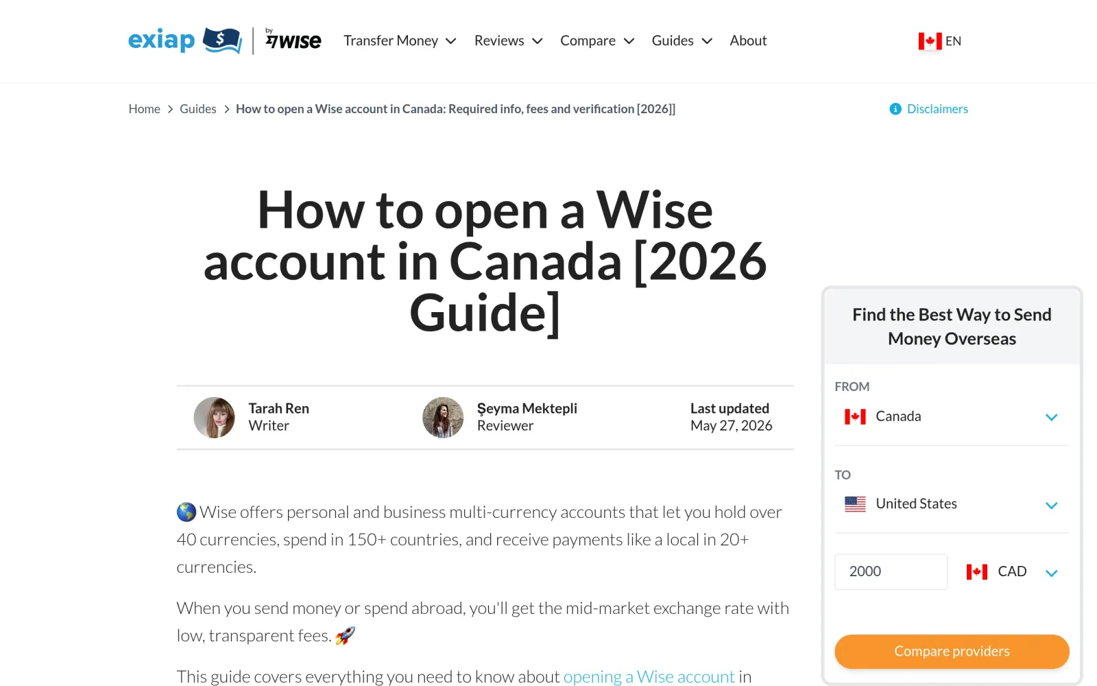 Wise personal account opening guide